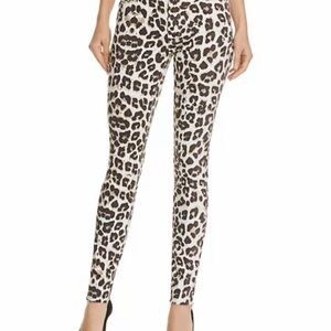 MOTHER Looker Ankle Fray Leopard Jeans High-Waisted Designer Anthro Like New 27